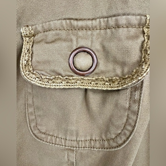 Vintage AMX Tan Zip Up Utility Jacket Large Y2K 90’s Womens - Picture 5 of 10